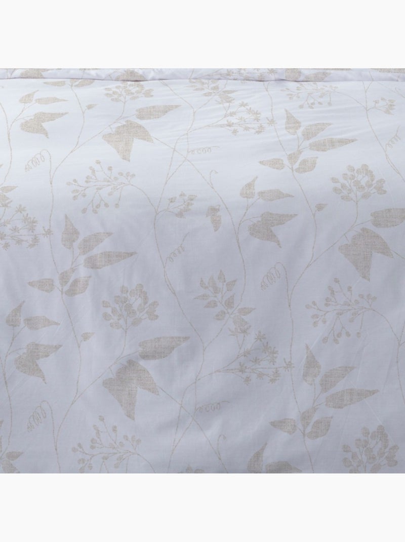 Housse de couette 240x220 AZALEA + 2 taies Percale de coton Beige - Kiabi