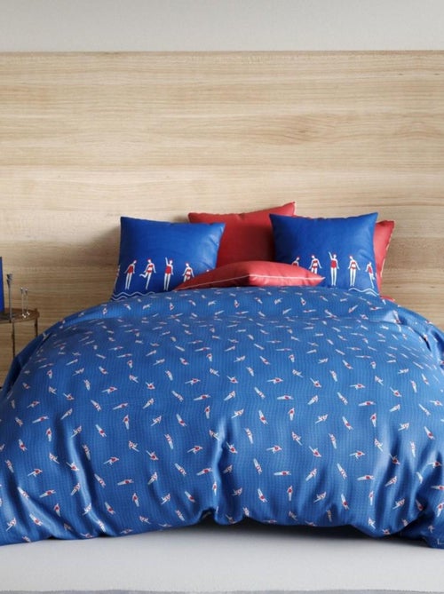 Housse de couette 240x220 BAIGNEUSES + 2 taies coton 57 fils - Kiabi
