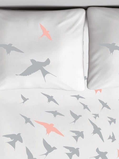 Housse de couette 240x220 Bird + 2 taies coton 57 fils - Kiabi
