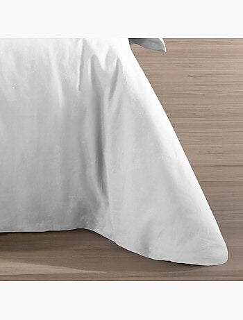 Housse de couette 240x220 blanche + 2 taies 100% microfibre