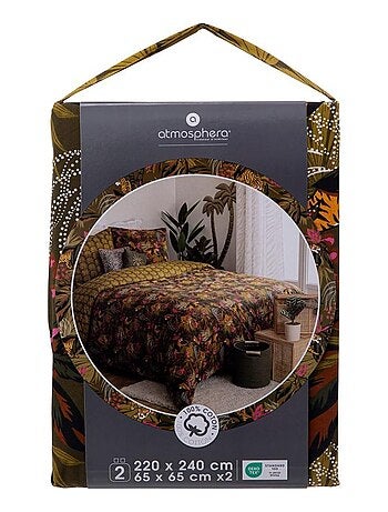 Housse de couette 240x220 Boudoir + 2 taies coton 57 fils