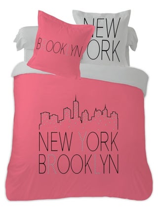 Housse de couette 240x220 Brooklyn + 2 taies coton 52 fils