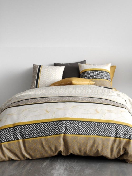 Housse de couette 240x220 CARIOCA + 2 taies coton 57 fils - Kiabi