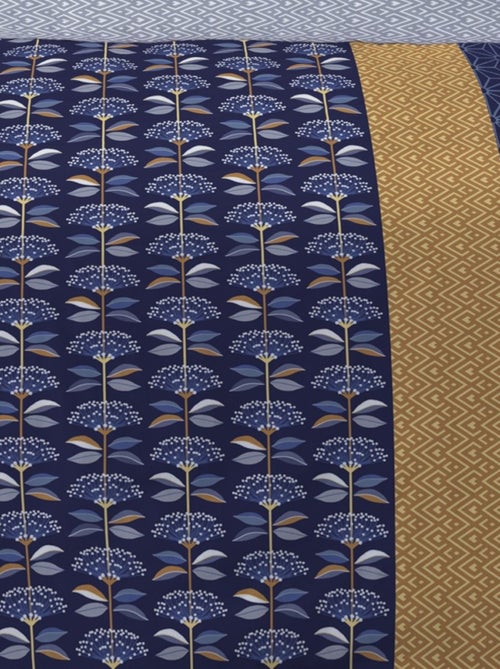 Housse de couette 240x220 CARLOS + 2 taies Percale de coton - Kiabi