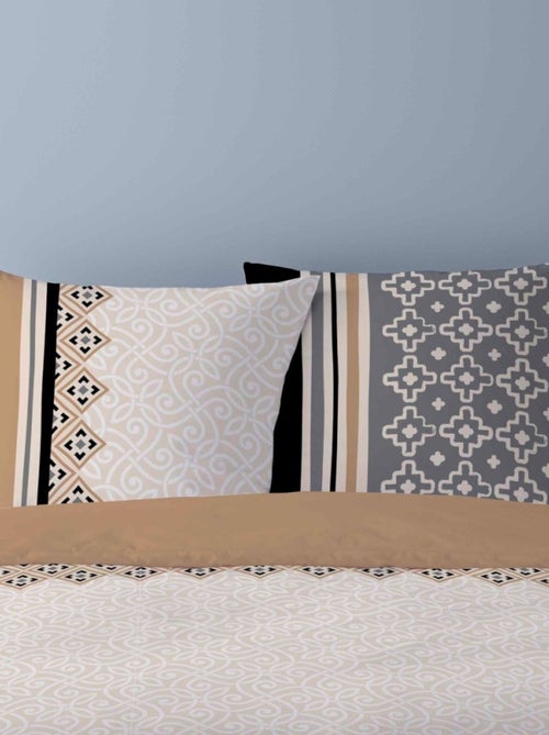 Housse de couette 240x220 CASPAR + 2 taies 100% coton - Kiabi