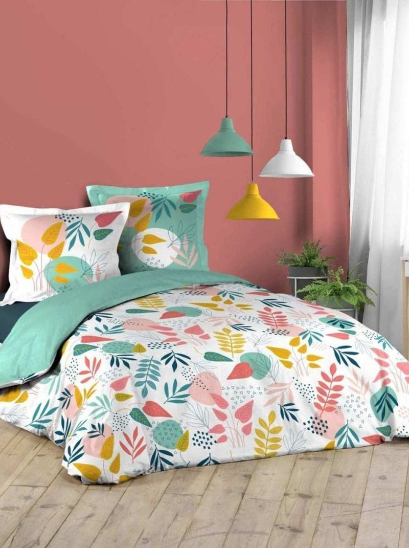 Housse de couette 240x220 Cassidy + 2 taies coton Blanc - Kiabi