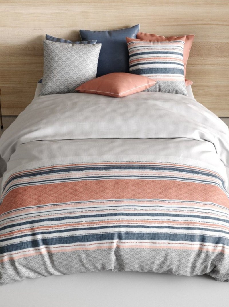 Housse de couette 240x220 CHAKRA + 2 taies coton 57 fils Multicolore - Kiabi