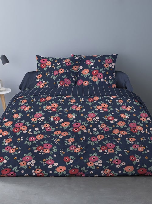 Housse de couette 240x220 Charlotte + 2 taies polycoton - Kiabi