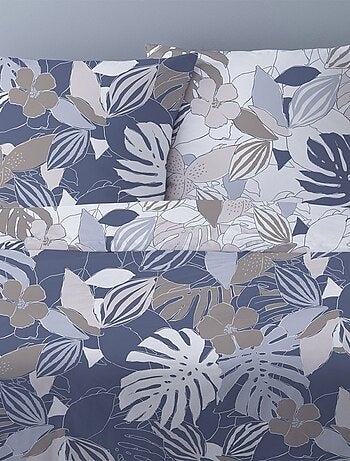 Housse de couette 240x220 Chika bleu + 2 taies