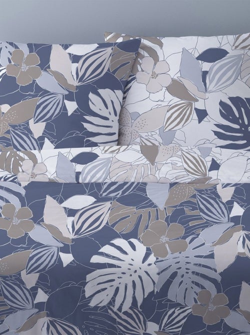 Housse de couette 240x220 Chika bleu + 2 taies - Kiabi Housse de couette 240x220 Chika bleu + 2 taies - Kiabi