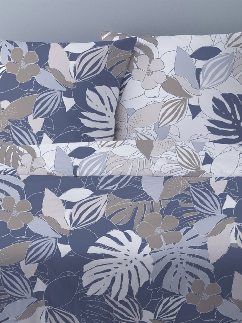 Housse de couette 240x220 Chika bleu + 2 taies Bleu - Kiabi