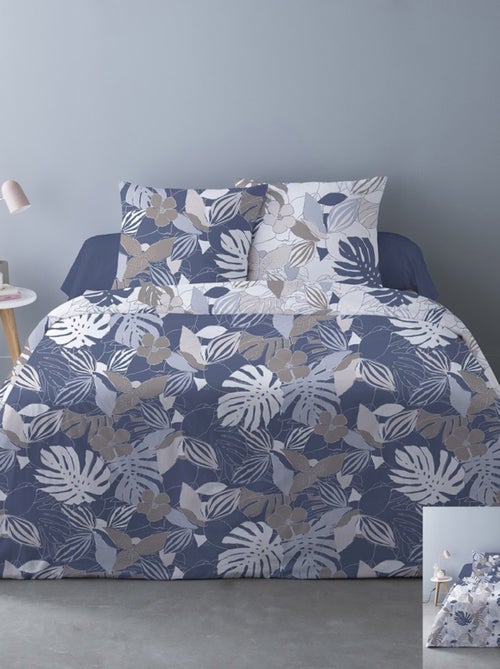 Housse de couette 240x220 Chika bleu + 2 taies - Kiabi Housse de couette 240x220 Chika bleu + 2 taies - Kiabi