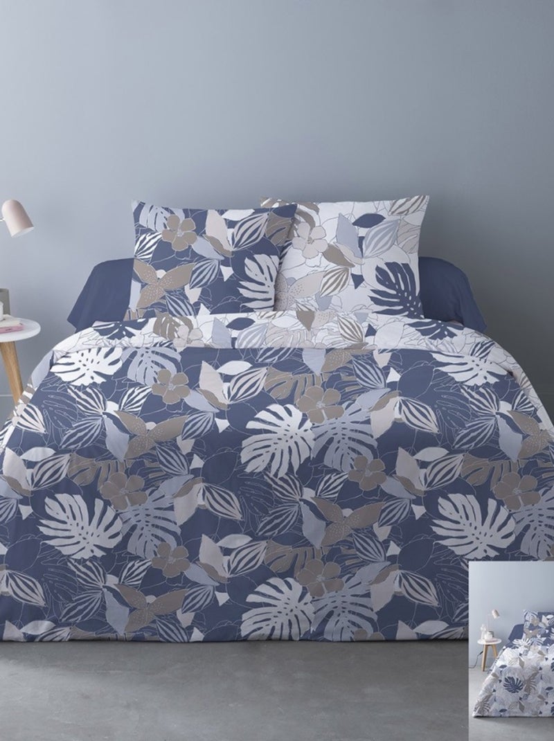 Housse de couette 240x220 Chika bleu + 2 taies Bleu - Kiabi