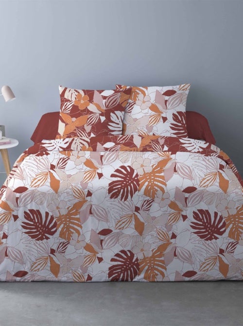Housse de couette 240x220 Chika rouge + 2 taies - Kiabi