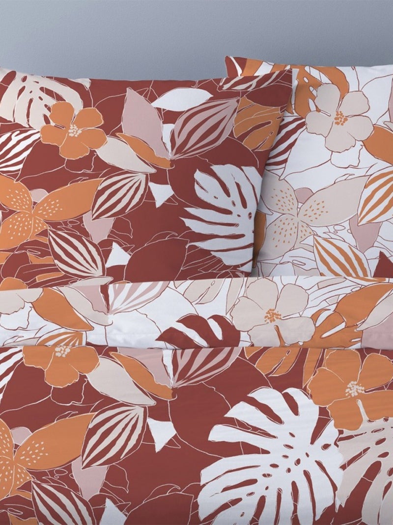 Housse de couette 240x220 Chika rouge + 2 taies Rouge - Kiabi