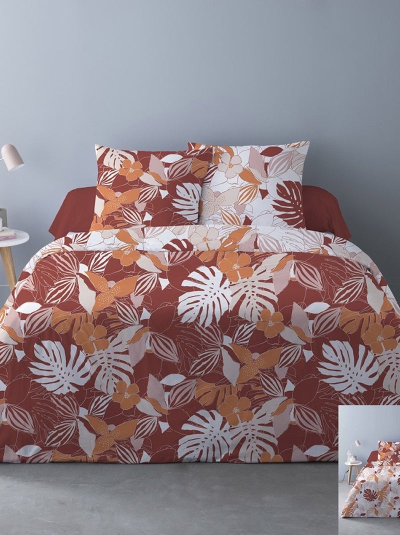 Housse de couette 240x220 Chika rouge + 2 taies Rouge - Kiabi