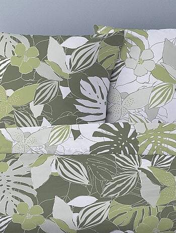 Housse de couette 240x220 Chika vert + 2 taies