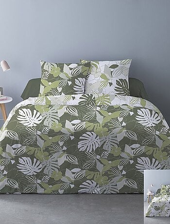 Housse de couette 240x220 Chika vert + 2 taies