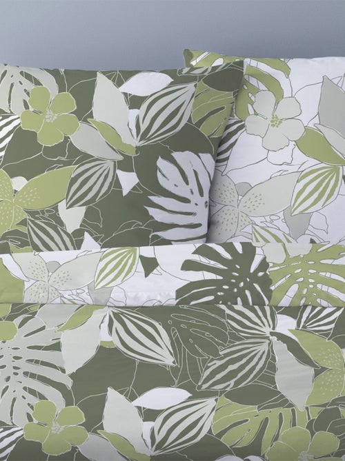 Housse de couette 240x220 Chika vert + 2 taies - Kiabi