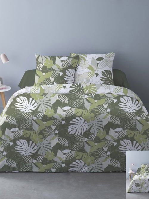Housse de couette 240x220 Chika vert + 2 taies - Kiabi