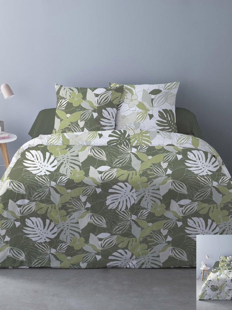 Housse de couette 240x220 Chika vert + 2 taies Vert - Kiabi