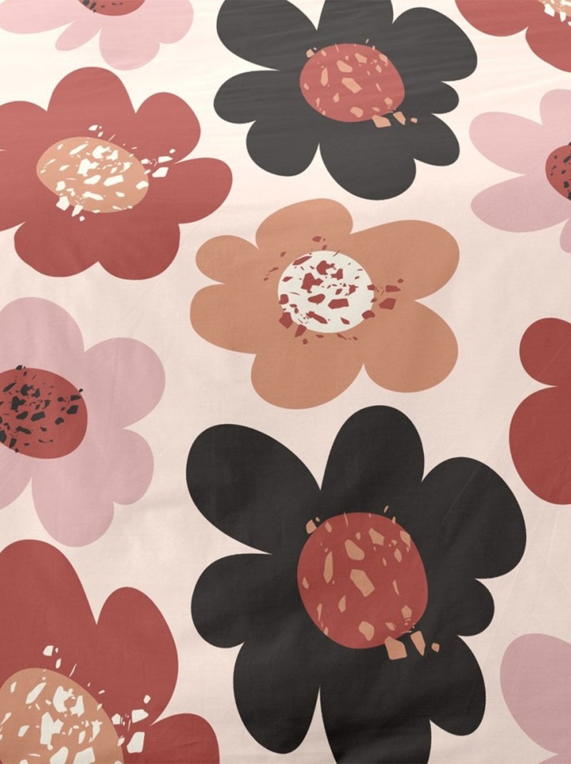 Housse de couette 240x220 Chloé + 2 taies polycoton Rouge - Kiabi