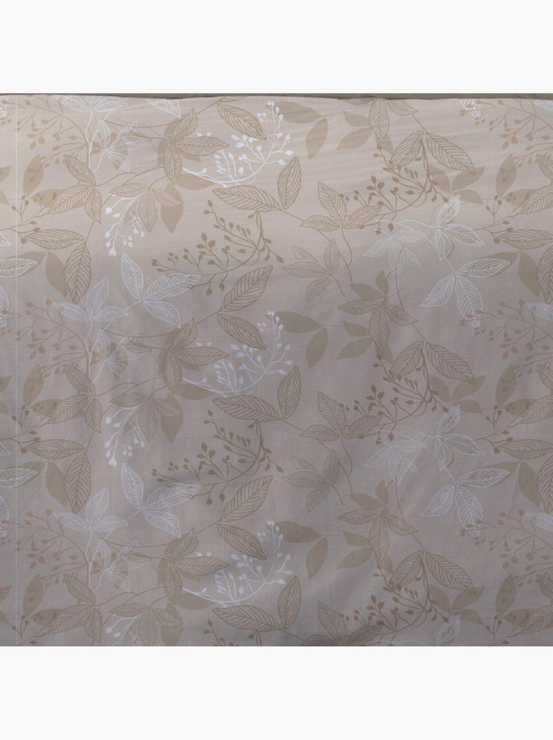 Housse de couette 240x220 CLAVEL + 2 taies Percale de coton Beige - Kiabi
