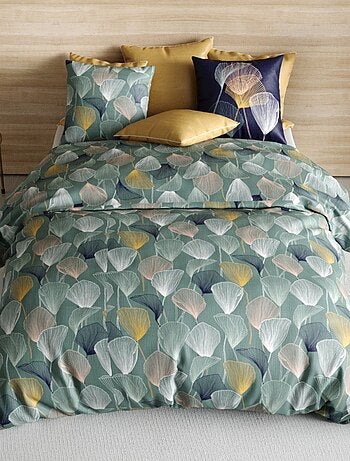 Housse de couette 240x220 COTTEY + 2 taies coton 57 fils