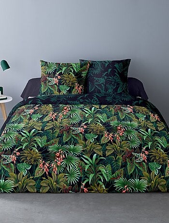 Housse de couette 240x220 CYPRES + 2 taies Percale de coton