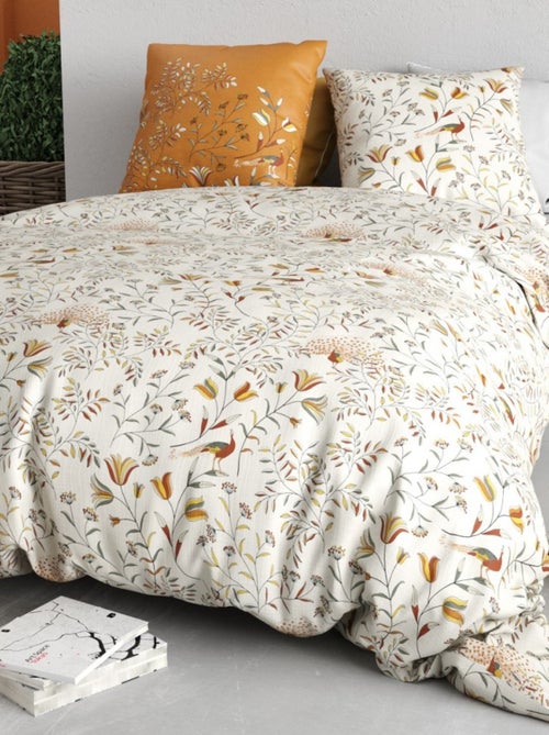 Housse de couette 240x220 DEMIL + 2 taies coton 57 fils - Kiabi