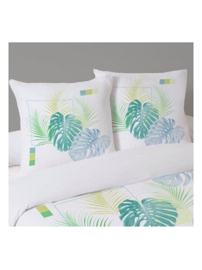 Housse de couette 240x220 DION + 2 taies 100% coton Blanc - Kiabi