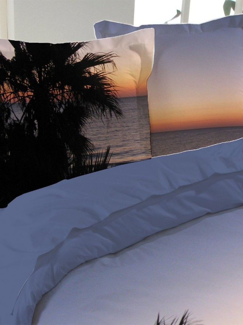 Housse de couette 240x220 Dolce vita + 2 taies coton 52 fils Bleu - Kiabi