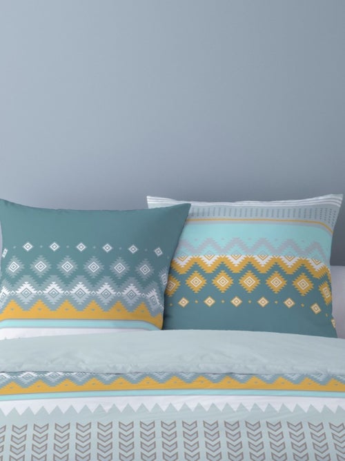 Housse de couette 240x220 ELKI + 2 taies 100% coton - Kiabi Housse de couette 240x220 ELKI + 2 taies 100% coton - Kiabi
