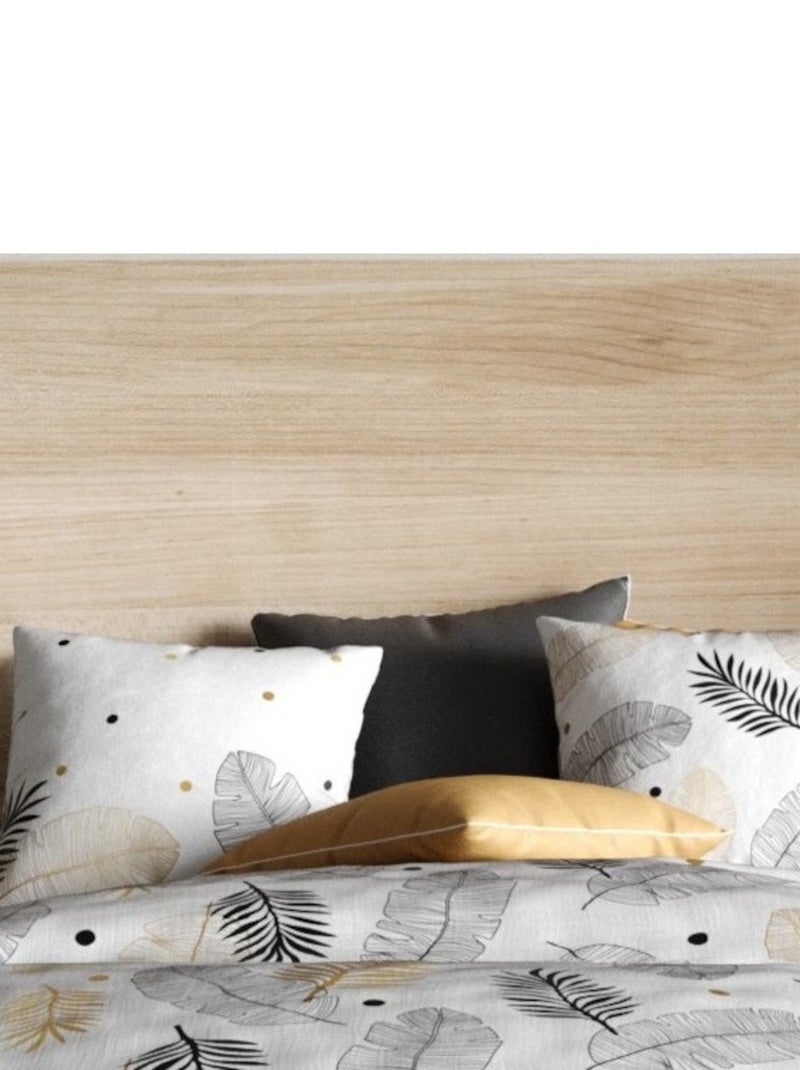 Housse de couette 240x220 ENVOLE + 2 taies coton 57 fils Gris - Kiabi