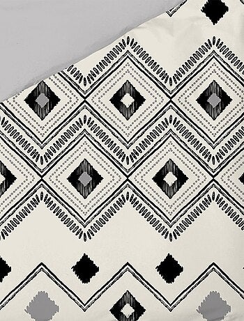 Housse de couette 240x220 Ethnique losange + 2 taies coton 42 fils