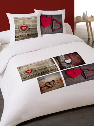 Housse de couette 240x220 FAITH + 2 taies 100% coton