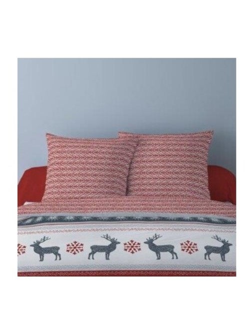 Housse de couette 240x220 FENRIS Rouge + 2 taies matière Polaire - Kiabi Housse de couette 240x220 FENRIS Rouge + 2 taies matière Polaire - Kiabi