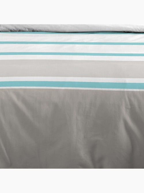 Housse de couette 240x220 finition rabat + 2 taies coton 57 fils - Kiabi Housse de couette 240x220 finition rabat + 2 taies coton 57 fils - Kiabi