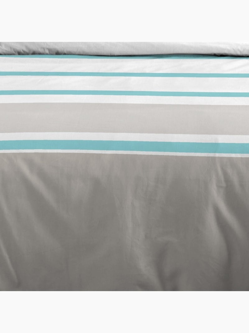 Housse de couette 240x220 finition rabat + 2 taies coton 57 fils Beige - Kiabi