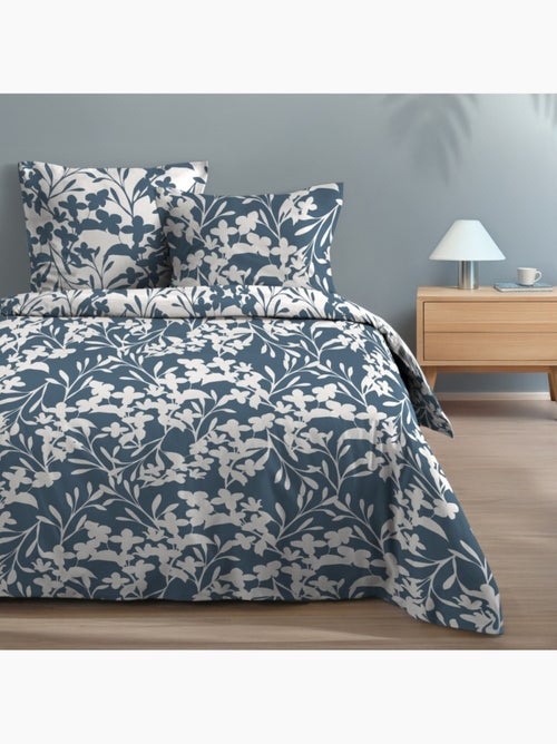 Housse de couette 240x220 finition rabat + 2 taies coton 57 fils - Kiabi Housse de couette 240x220 finition rabat + 2 taies coton 57 fils - Kiabi