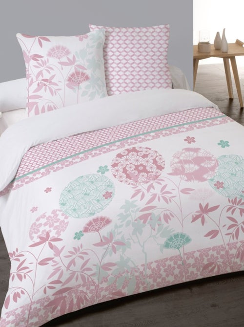 Housse de couette 240x220 FLORENA + 2 taies 100% coton - Kiabi
