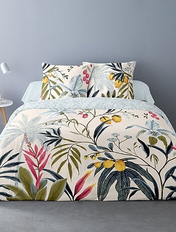 Housse de couette 240x220 GARDEN + 2 taies 100% coton