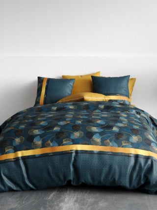 Housse de couette 240x220 GINKO + 2 taies coton 57 fils