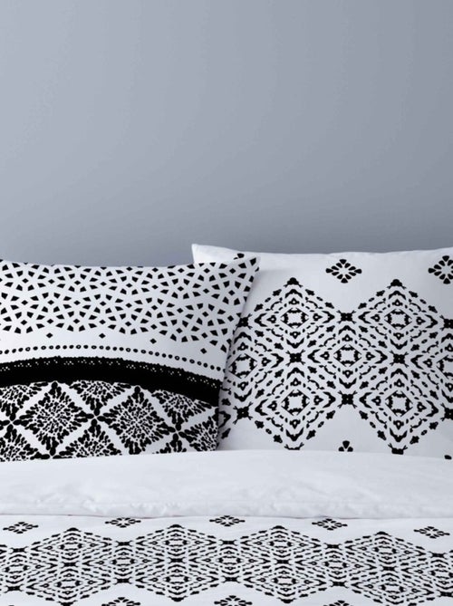 Housse de couette 240x220 GISELE + 2 taies 100% coton - Kiabi