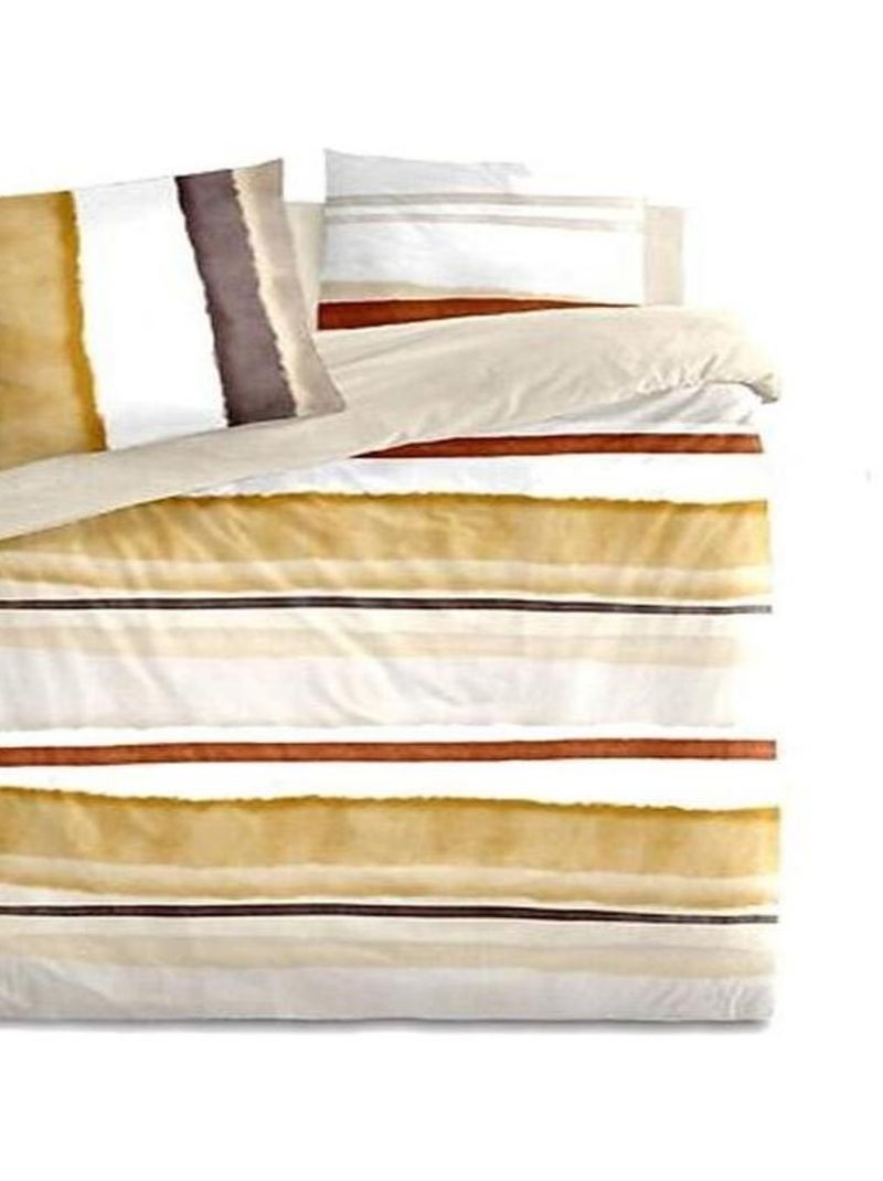 Housse de couette 240x220 Hana + 2 taies coton percale 80 fils Blanc - Kiabi