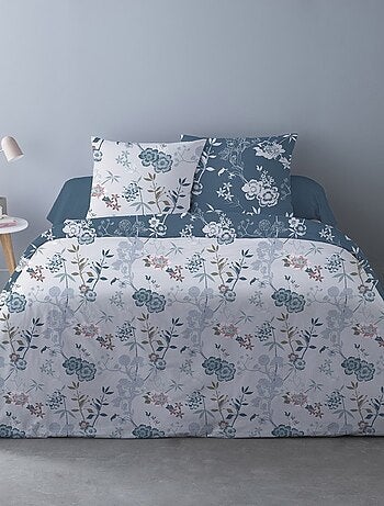 Housse de couette 240x220 Hana bleu + 2 taies