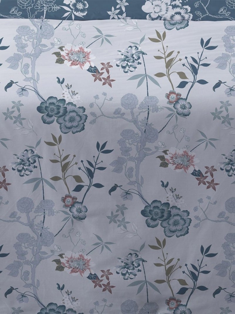 Housse de couette 240x220 Hana bleu + 2 taies Bleu - Kiabi