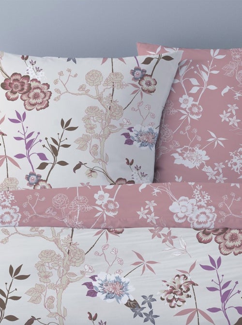Housse de couette 240x220 Hana rose + 2 taies - Kiabi
