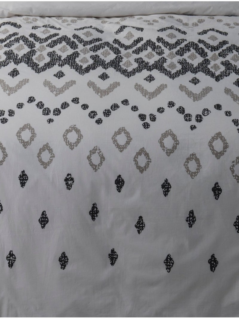 Housse de couette 240x220 HENRI + 2 taies Percale de coton Beige - Kiabi