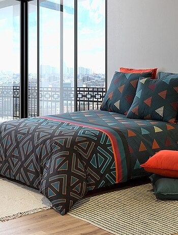 Housse de couette 240x220 HOLI + 2 taies coton 57 fils